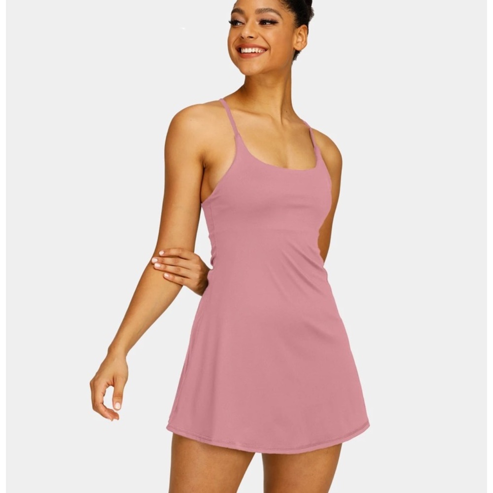 Halara In My Feels Dress - Rose Workout Dress